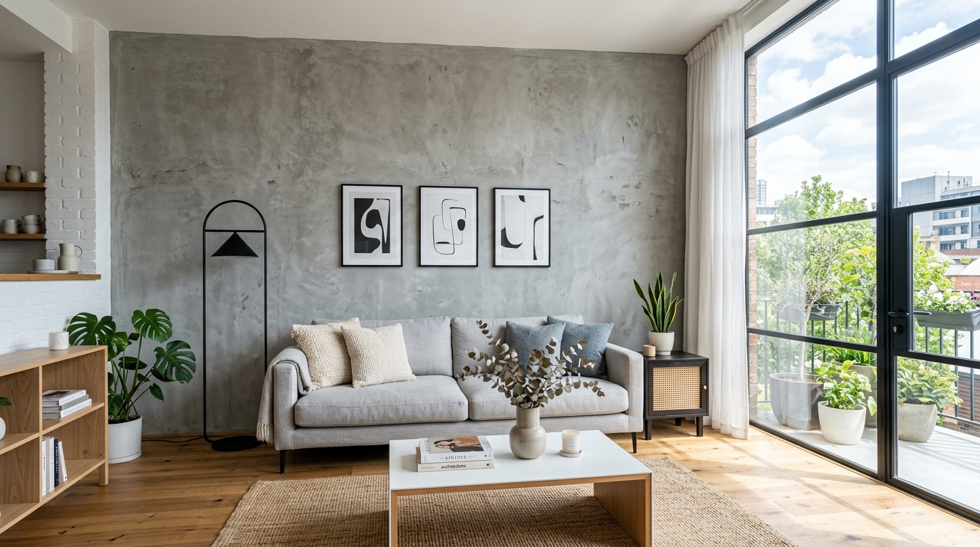 Betonoptik Wand: So entsteht der Industrial-Look in Ihrem Zuhause